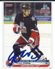 Fedor Tyutin Signed 2003/04 Choice AHL Card #39