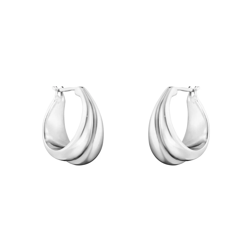 Georg Jensen. Sterling Silver Earrings #501B - Curve. - Image 1 of 1
