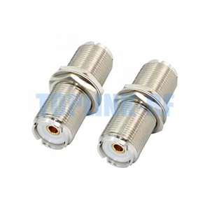 1x UHF SO239 Female Jack Bulkhead Nut to UHF SO-239 Jack Female UHF-UHF Adapter - Picture 1 of 7