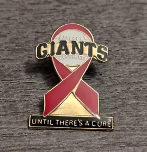 San Francisco Giants MLB Baseball rotes Band ""Until There's A Cure"" Reversnadel - Bild 1 von 4