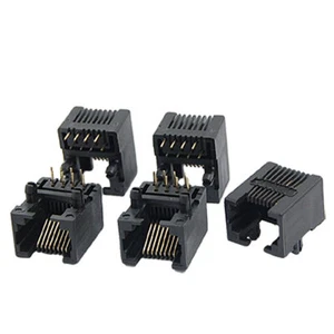5Pcs modulaires RJ45 non blindé fiche Jack Connecteur réseau de connexion PCB - Photo 1/1