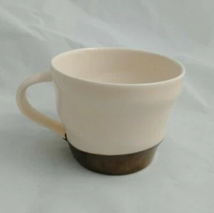 Starbucks 2013 Creme und Metallic Bronze Ton Kaffeetasse Becher 12 oz - Bild 1 von 4