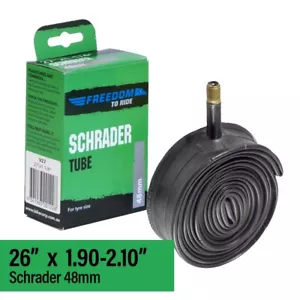 Freedom 26" x 1.90-2.10" Schrader 48mm Valve Bicycle Inner Tube - Picture 1 of 1