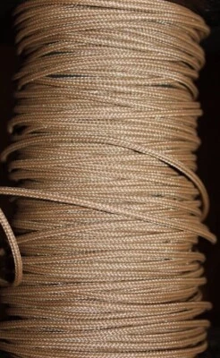 3', 6', 9', 12', 15' - TAN - D Loop BCY # 24 Rope Material ARCHERY BOW STRING - Image 1 of 4