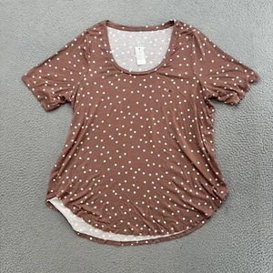 Maurice’s 24/7 Polka Dot Pattern Short Sleeve Stretch Top Shirt in Size 0X NEW - Picture 1 of 10