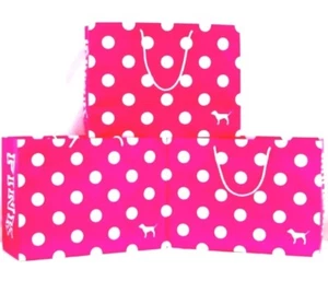 Victoria's Secret PINK PAPIER GEPUNKTET GESCHENKTÜTE 5ER SET MEDIUM NEU - Bild 1 von 1