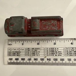 Midgetoy Cast Metal Red Fire Ladder Truck USA 3 1/2" Long 9567 - Picture 1 of 6