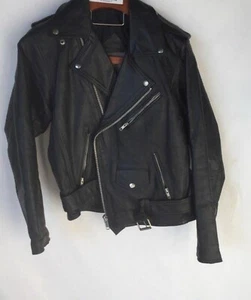Tyson Leather Men's Black Jacket Size 40 thick biker - Picture 1 of 5