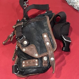 Original Ukoala Leather Bag With Strap Black Urban Utility Carry Bag - Picture 1 of 4
