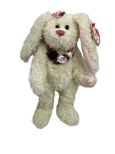 Rosalyne ty attic treasures beanie babies White Rabbit Furry 1993 Jointed New - Picture 1 of 8