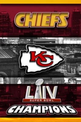 Póster del Campeonato del Super Bowl de los Kansas City Chiefs 12x18 pulgadas 2, envío gratuito a EE. UU. Foto 1 de 4