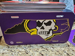 EAST CAROLINA PIRATES NCAA AUTO CAR FOOTBALL LICENSE PLATE NEW - Picture 1 of 2