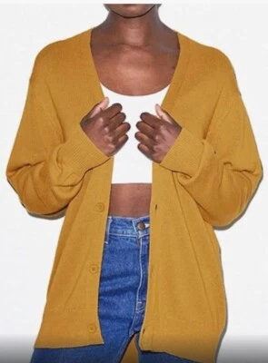 Cárdigan tejido American Apparel, amarillo miel talla pequeña NUEVO Grandma Core Foto 1 de 4