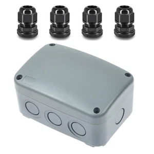 External Junction Box IP66 Waterproof Weatherproof with 4 Standard Cable Glands - Picture 1 of 7