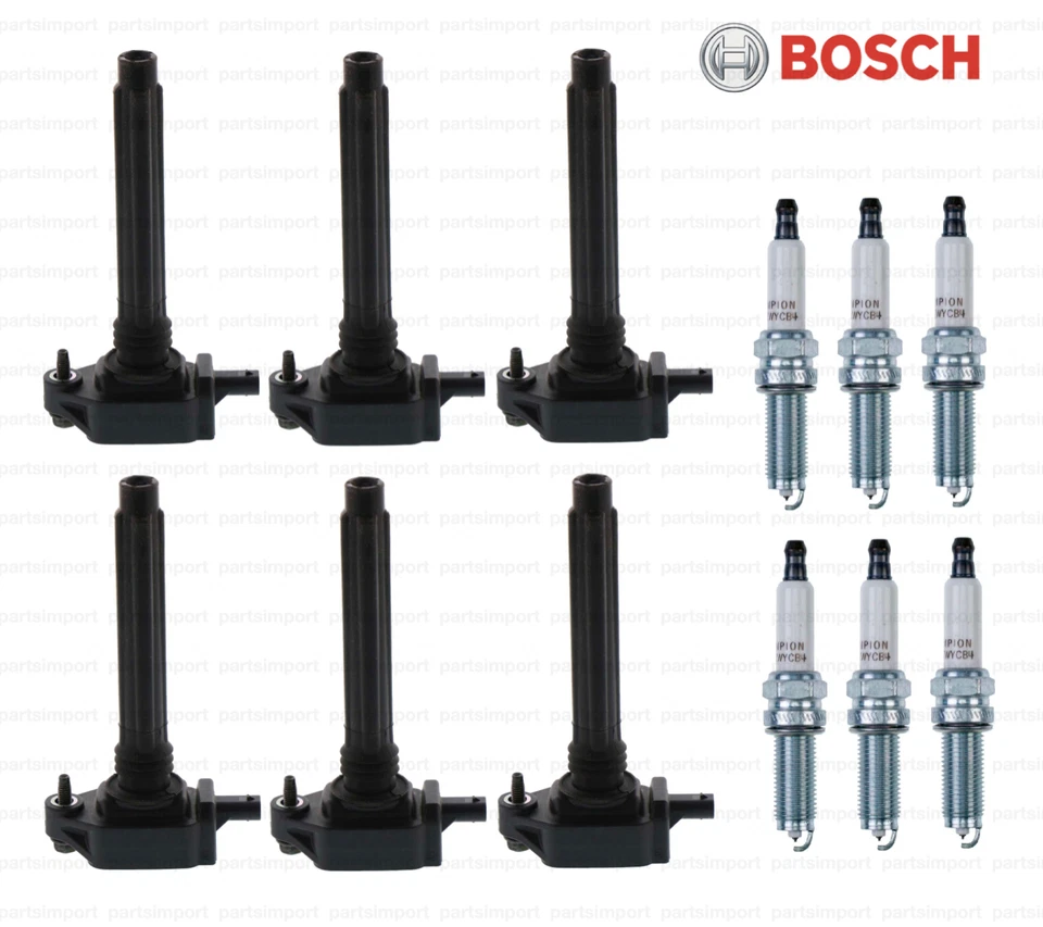 Ignition Tune Up Kit 6 Coils + Spark Plugs for Chrysler Dodge Jeep 3.6L (11-18) - Image 1 of 1