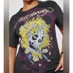 Ed Hardy Skull Graphic graues Kurzarm-T-Shirt Gr. M - Bild 1 von 4