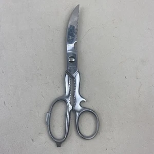 Forbici Vintage Hot Drop Acciaio Forgiato Made in Italy 9" Dentellate Multiuso - Foto 1 di 15