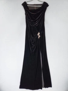 Tadashi Shoji Dress Women Medium Brown Velvet A Line Maxi Formal Gown Collection - Picture 1 of 15