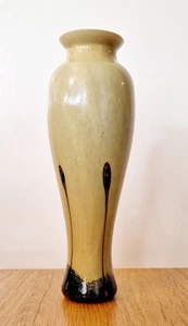 Caithness Art Nouveau Style Vase, Black Cased In Cream Glass - Picture 1 of 7