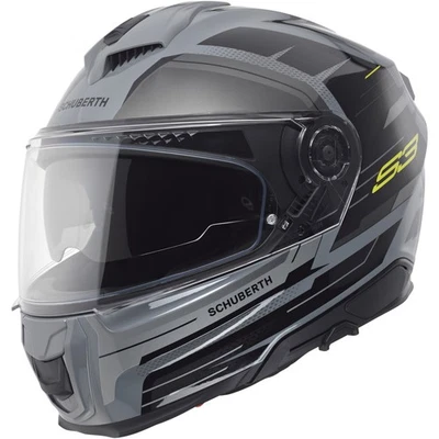 Motorrad Helm 53 (XS) - Schuberth S3 Apex Integralhelm - grau-schwarz-fluogelb - Bild 1 von 4