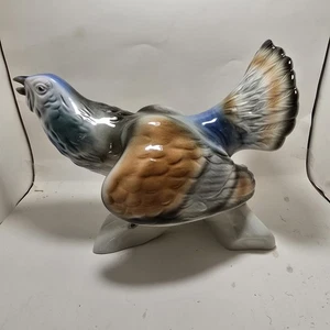 Vintage Royal Dux Bohemia Porcelain Grouse Bird Figurine 7" Pink Triangle Mark - Picture 1 of 8