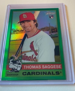 Tomas Saggese  2025 Topps Heritage Chrome Green Refractor/99 St. Louis Cardinals - Bild 1 von 1