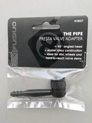 Origin8 The Pipe Presta Válvula Bomba ADAPTADOR ALEACIÓN 90 ÁNGULO 43807 Foto 1 de 2