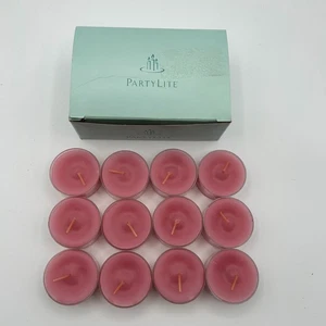 PartyLite Spiced Plum Mauve Tealight Candles Set of 12 In Box Unused V0437 - Picture 1 of 5