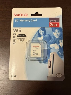 New SealedOriginal SanDisk 2GB 2.0GB SD Memory Card for Nintendo Wii - Image 1 of 2