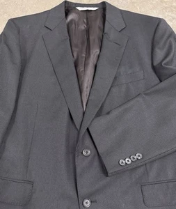 Samuelsohn Blazer Jacket Sz. 44r Super 110s Wool Black Striped Sport Coat Saks - Picture 1 of 18