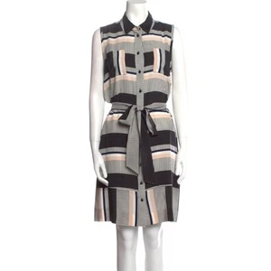 KATE SPADE Bay Stripe Silk Belted Button Front Shirt Dress Women's Size Medium - Picture 1 of 15