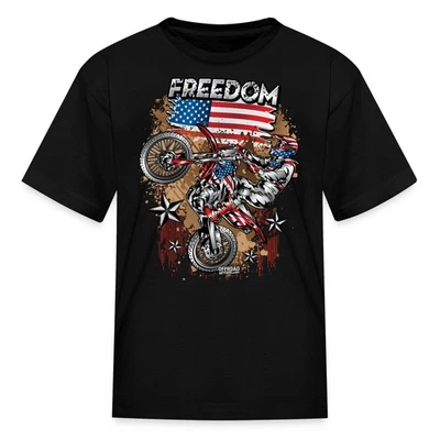 Camiseta para niños Motocross USA Dirt Bike MX Foto 1 de 4