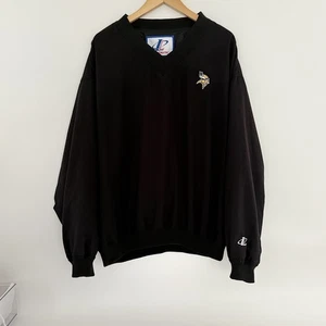 VINTAGE 1990s MINNESOTA VIKINGS LOGO ATHLETIC WINDBREAKER LARGE - Picture 1 of 6