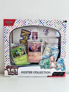 Pokémon TCG Scarlet & Violet 151 Poster Collection Box 3 Packs 3 Promo Cards - Picture 1 of 6