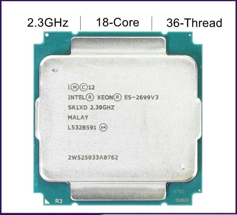 Intel Xeon E5 2699 V3 2.3Ghz 18-Core LGA 2011-3 cpu processor SR1XD - Image 1 of 1