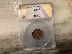1864 L Indian Head Penny AU50 - Picture 1 of 2