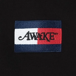 TOMMY HILFIGER X AWAKE NY EDITION EMBROIDERED LOGO BLACK RELAX HOODIE SIZE S - Picture 1 of 5