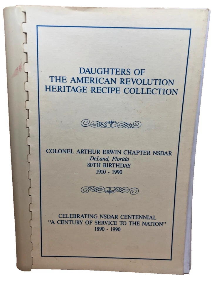 Daughters of the American Revolution Heritage Recipe Collection DAR COOKBOOK - Image 1 of 4
