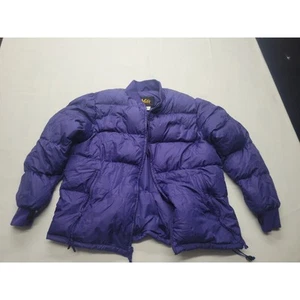 Vintage 90s REI Purple Goose Down Puffer Jacket Winter Ski Snowboard Large - Picture 1 of 15