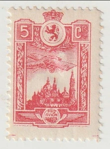 España - Aviación, Correo Aéreo Etiqueta 5c(M)(R) - Imagen 1 de 1