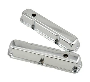 Mr. Gasket 9806 Chrome Tall-Style Valve Covers - Picture 1 of 9