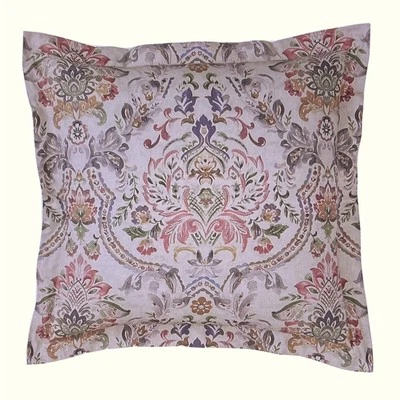 Pottery Barn Euro Sham Ivana Medallions Damask Cotton Linen  Square Pillow NEW - Image 1 of 4