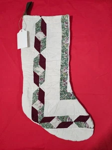 Edredón Vintage Medias de Navidad 20" Acolchado Rústico Granja Diseño Desguazado - Imagen 1 de 3