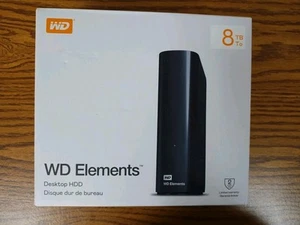 WD Elements 8 TB Desktop External Hard Disk Drive HDD Storage - Picture 1 of 5