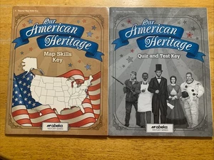 Abeka 3rd Grade Our American Heritage Quiz And Test Key And Map Skills Key - Picture 1 of 4