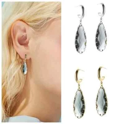 Made With Swarovski Crystals The Lysha Teardrop Drop Dangle Earrings S7 - Image 1 of 4