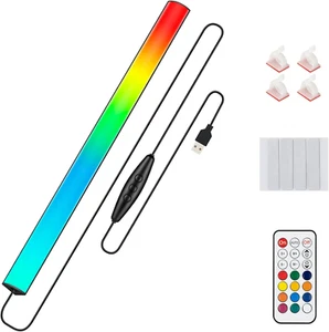 Under Monitor RGB Light Bar, LED Light for Desk Gaming Setup, USB Powered Keyboa - Afbeelding 1 van 12