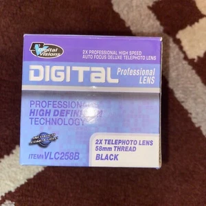 Digital Visions 2X Telephoto 58mm  Thread VLC258B Lens Japan Optics Day Nite NIB - Picture 1 of 1