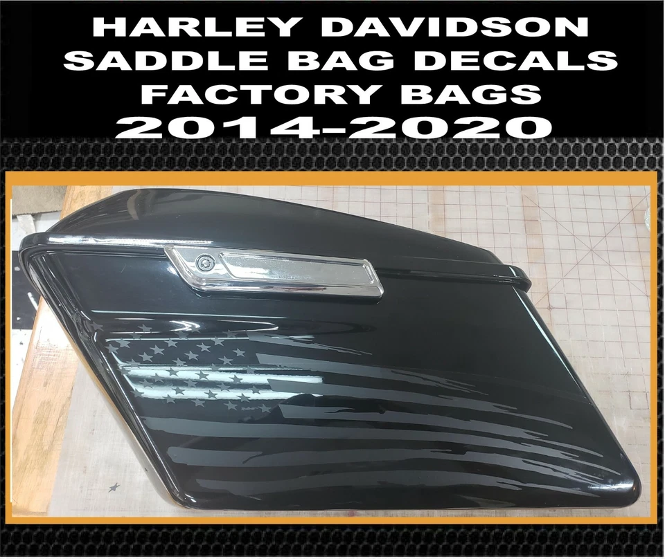 Cbcdecals- Side Saddlebag flags for 14-23 Harley Davidson" - Image 1 of 4