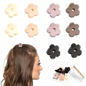 Small Claw Hair Clips for Women Girls - 10 Pcs Mini Flower Hair Clips Tiny Cl... - Picture 1 of 7